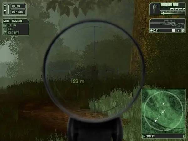 Кадр с взаимодействием персонажа и объекта в Marine Sharpshooter II  Jungle Warfare