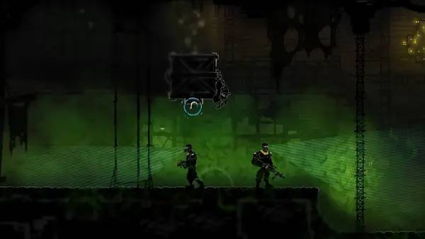 Кадр с взаимодействием персонажа и объекта в Mark of the Ninja  Remastered