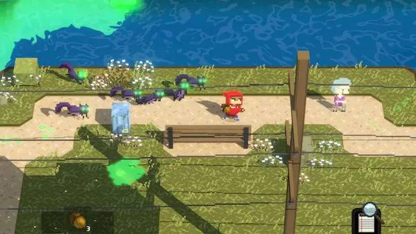 Кадр с взаимодействием персонажа и объекта в Mayhem in Single Valley Confessions