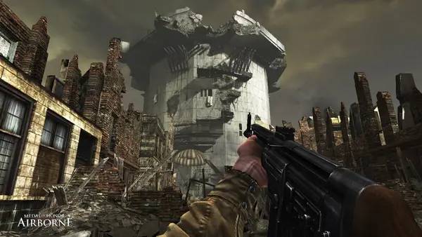 Кадр с взаимодействием персонажа и объекта в Medal of Honor  Airborne