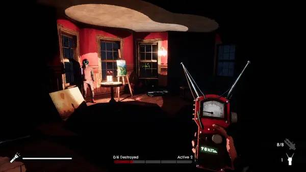 Кадр с взаимодействием персонажа и объекта в Midnight Mayhem