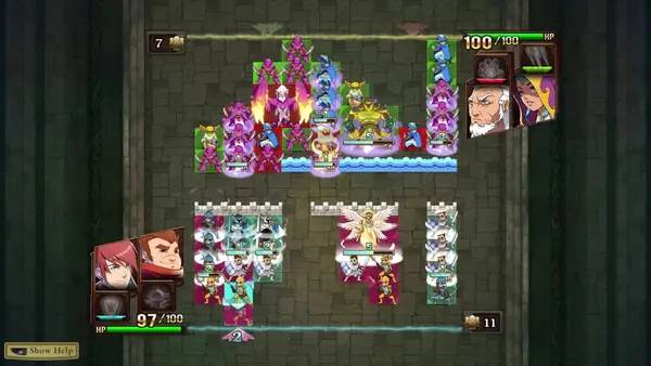 Кадр с взаимодействием персонажа и объекта в Might and Magic  Clash of Heroes - Definitive Edition