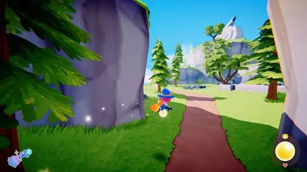 Кадр с взаимодействием персонажа и объекта в Mika and The Witch's Mountain