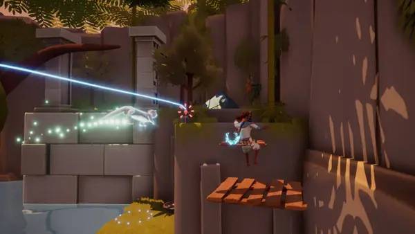 Кадр с взаимодействием персонажа и объекта в Mira's Tale