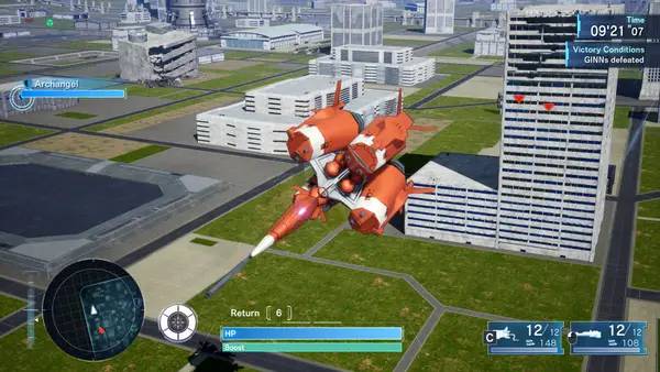 Кадр с взаимодействием персонажа и объекта в MOBILE SUIT GUNDAM SEED BATTLE DESTINY REMASTERED