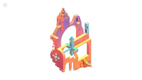Кадр с взаимодействием персонажа и объекта в Monument Valley 2  Panoramic Edition