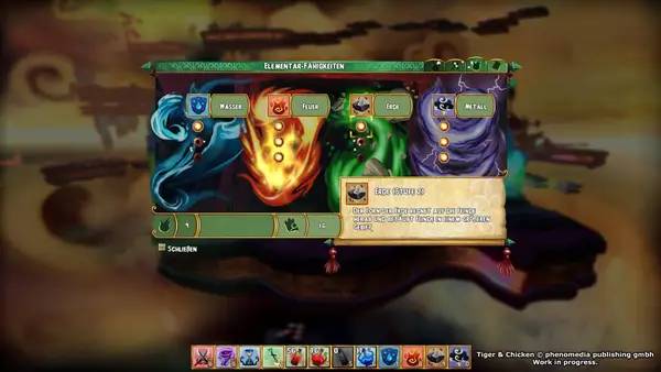 Кадр с взаимодействием персонажа и объекта в Moorhuhn Tiger and Chicken