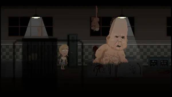 Кадр с взаимодействием персонажа и объекта в Moth Lake  A Horror Story