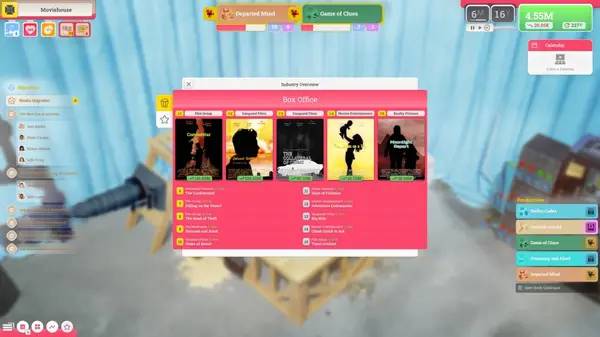 Кадр с взаимодействием персонажа и объекта в Moviehouse – The Film Studio Tycoon
