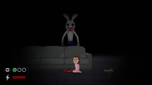 Кадр с взаимодействием персонажа и объекта в Mr. Hopp's Playhouse HD