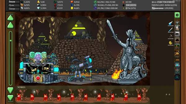 Кадр с взаимодействием персонажа и объекта в Mr.Mine