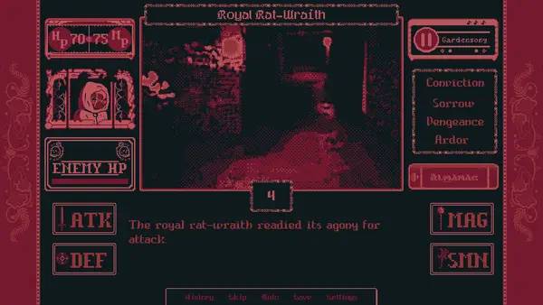 Кадр с взаимодействием персонажа и объекта в Mushroom Musume