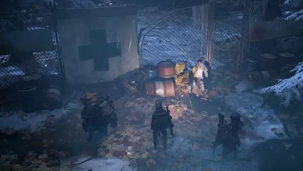 Кадр с взаимодействием персонажа и объекта в Mutant Year Zero Road to Eden