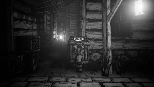 Кадр с взаимодействием персонажа и объекта в My Beautiful Paper Smile