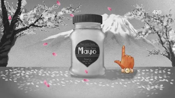 Кадр с взаимодействием персонажа и объекта в My Name is Mayo 2