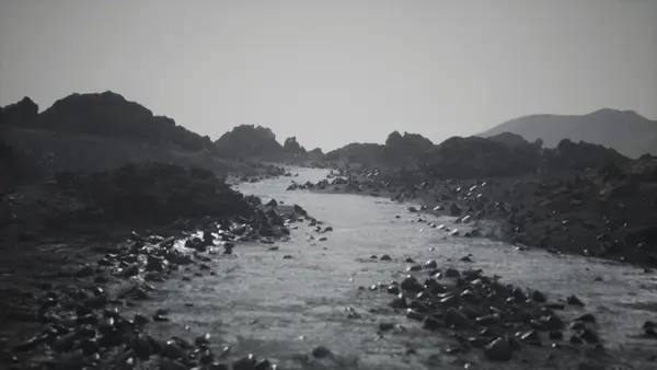 Кадр с взаимодействием персонажа и объекта в Myrdalssandur, Iceland