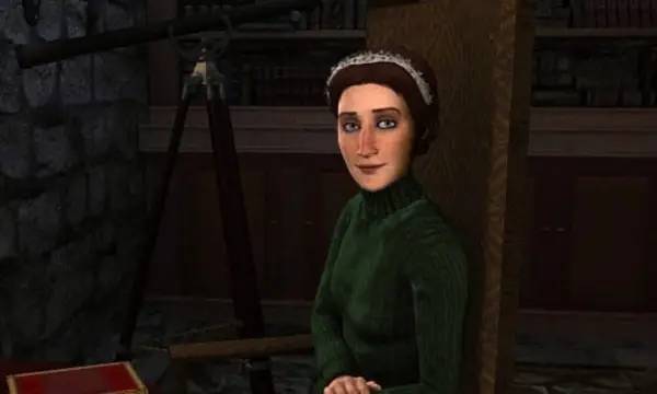 Кадр с взаимодействием персонажа и объекта в Nancy Drew  The Haunting of Castle Malloy