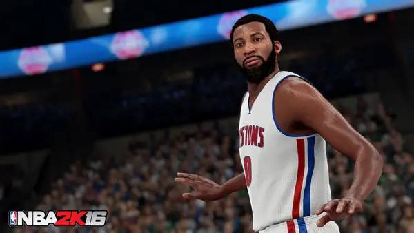 Кадр с взаимодействием персонажа и объекта в NBA 2K16