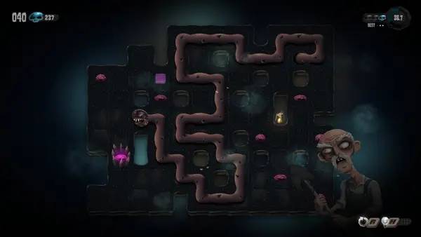 Кадр с взаимодействием персонажа и объекта в NecroWorm