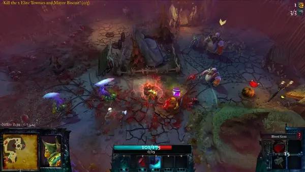 Кадр с взаимодействием персонажа и объекта в Nekro