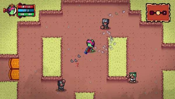 Кадр с взаимодействием персонажа и объекта в NETHER DUNGEONS