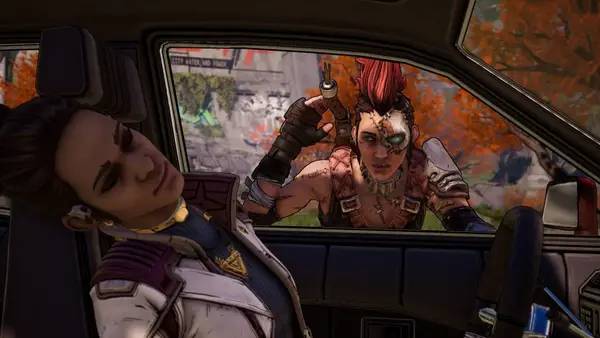Кадр с взаимодействием персонажа и объекта в New Tales from the Borderlands