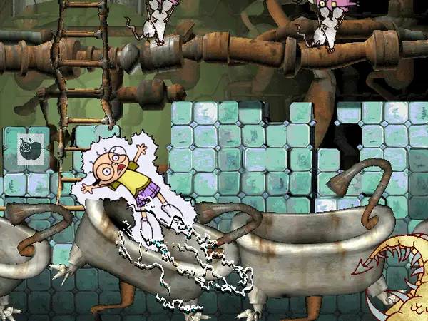 Кадр с взаимодействием персонажа и объекта в Nightmare Ned