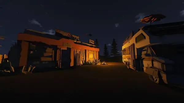 Кадр с взаимодействием персонажа и объекта в Nomad