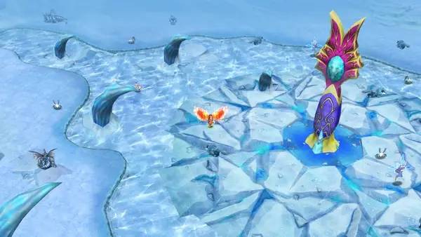 Кадр с взаимодействием персонажа и объекта в NosTale