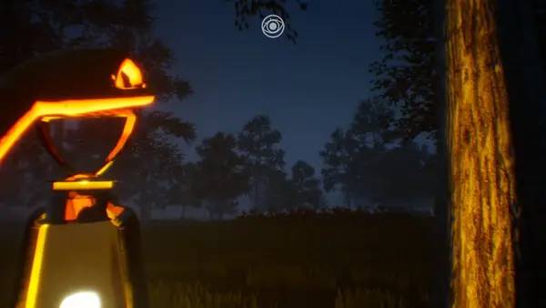 Кадр с взаимодействием персонажа и объекта в Nystagmus