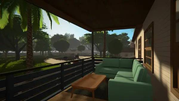 Кадр с взаимодействием персонажа и объекта в Ocean Is Home  Island Life Simulator