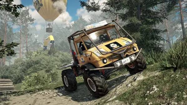 Кадр с взаимодействием персонажа и объекта в Offroad Truck Simulator  Heavy Duty Challenge