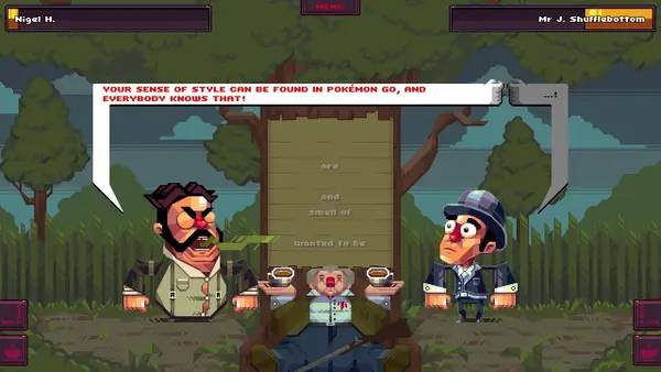 Кадр с взаимодействием персонажа и объекта в Oh...Sir!! The Insult Simulator