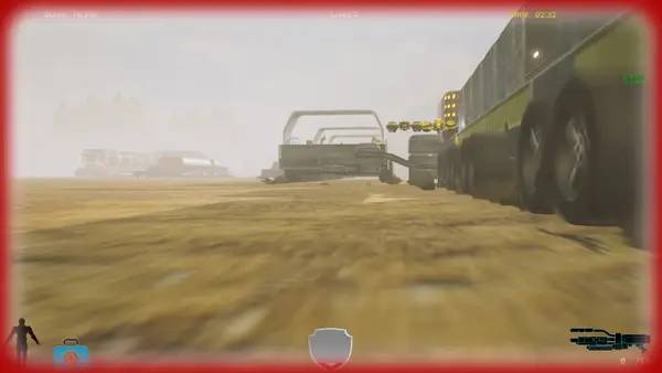 Кадр с взаимодействием персонажа и объекта в Omega Commando