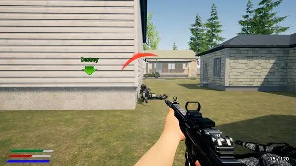 Кадр с взаимодействием персонажа и объекта в One against the wind