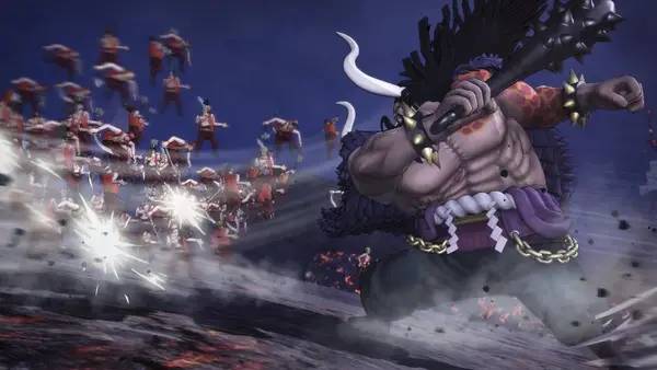 Кадр с взаимодействием персонажа и объекта в One Piece  Pirate Warriors 4