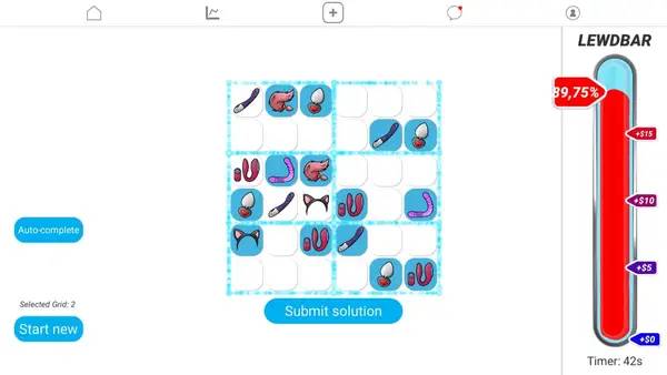 Кадр с взаимодействием персонажа и объекта в OnlyFuck - RuRu's Adventures