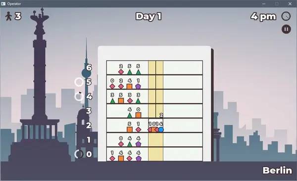 Кадр с взаимодействием персонажа и объекта в Operator Elevator