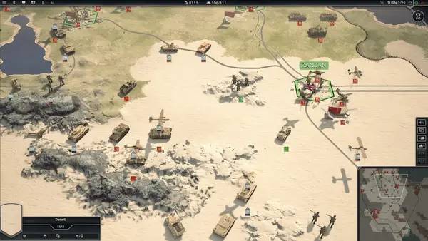 Кадр с взаимодействием персонажа и объекта в Panzer Corps 2