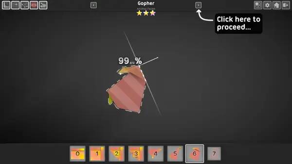 Кадр с взаимодействием персонажа и объекта в Paper 2 - Origami Refolded