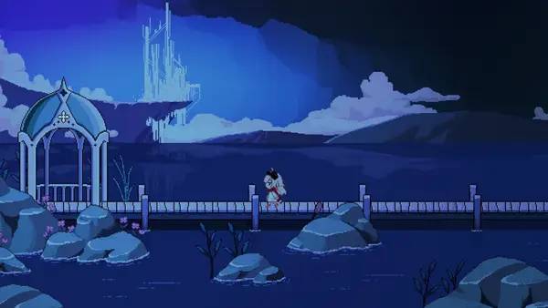 Кадр с взаимодействием персонажа и объекта в Paper Lily - Chapter 1