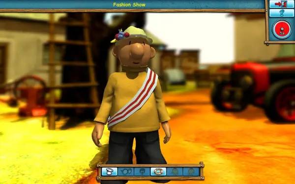 Кадр с взаимодействием персонажа и объекта в Pat and Mat