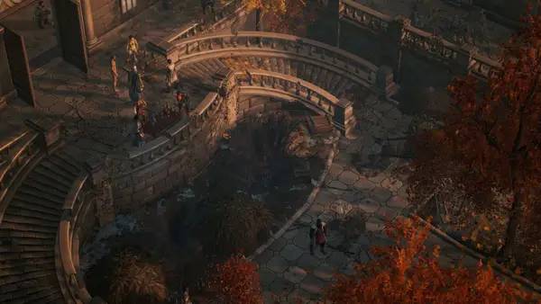 Кадр с взаимодействием персонажа и объекта в Pathfinder  Wrath of the Righteous