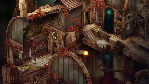 Кадр с взаимодействием персонажа и объекта в Pavilion