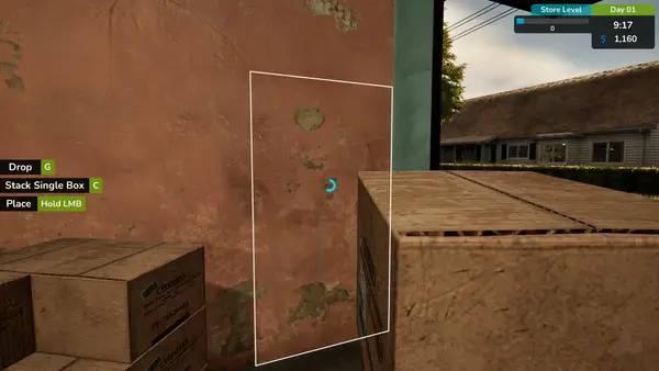 Кадр с взаимодействием персонажа и объекта в PawnShop Simulator