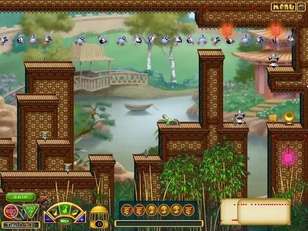 Кадр с взаимодействием персонажа и объекта в Penguins!