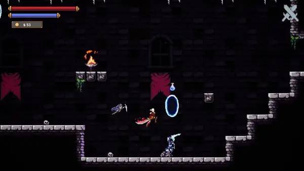 Кадр с взаимодействием персонажа и объекта в Peril by MDE