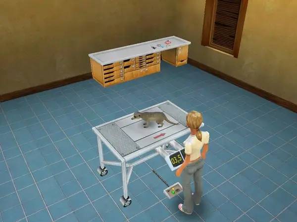 Кадр с взаимодействием персонажа и объекта в Pet Vet 3D Wild Animal Hospital