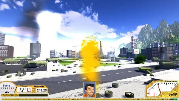 Кадр с взаимодействием персонажа и объекта в PiiSim