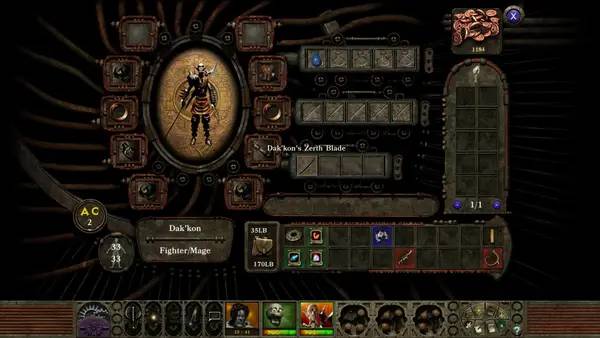 Кадр с взаимодействием персонажа и объекта в Planescape  Torment  Enhanced Edition